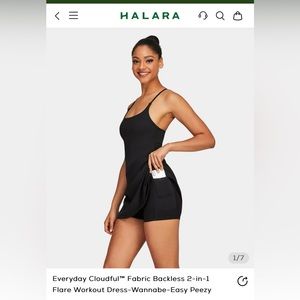 Everyday Cloudful™ Backless 2-in-1 Flare Workout Dress-Wannabe-Easy Peezy